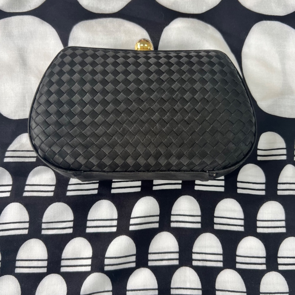 Vintage Neiman Marcus Evening Convertible‎ Clutch Crossbody Gold Top Closure